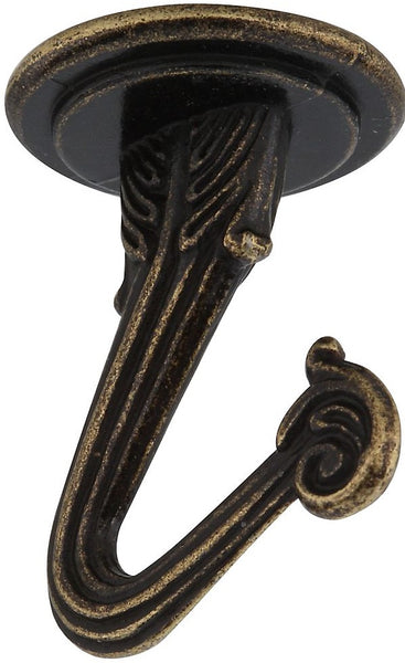 National Hardware N249-581 V154 Swag Hook, 1-1/2", Antique Brass