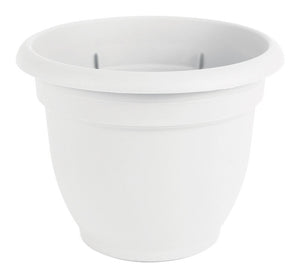 Bloem AP1010 Ariana Flower Pot, Plastic, White Terracotta, 8.5" x 10.8"