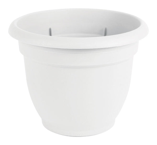 Bloem AP1010 Ariana Flower Pot, Plastic, White Terracotta, 8.5" x 10.8"