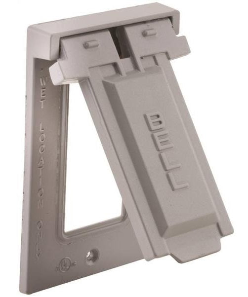Bell 5103-5 Vertical Receptacle Cover, Gray