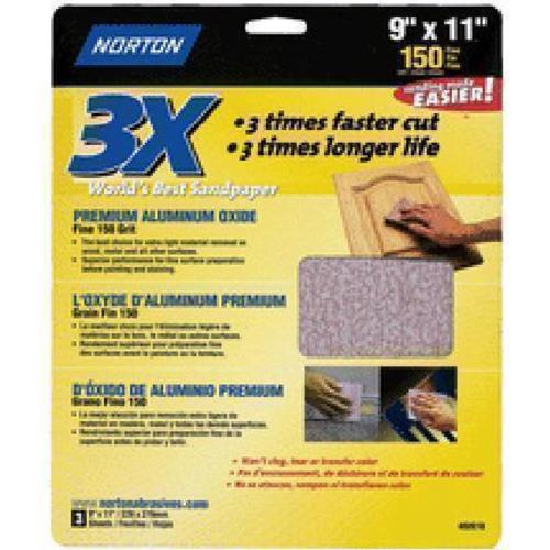 Norton 02618 3X Sandsheet 9"x11", 150 Grit