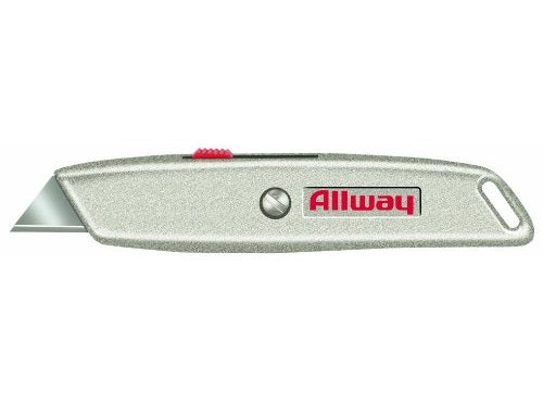 Allway Tools RK4 Retractable Utility Knife With 3 Blades & Delrin Slider