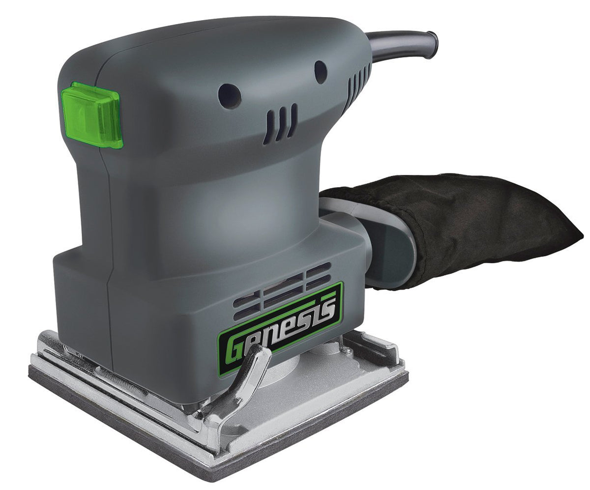 Genesis GPS2303 Dustless 1/4 Sheet Palm Sander, Gray, 1.3 Amp