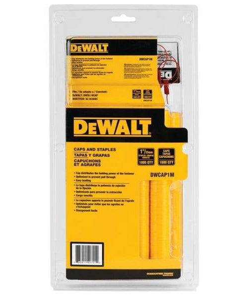 DeWalt DWCAP1M 18-Gauge Cap Staples, 5/16"
