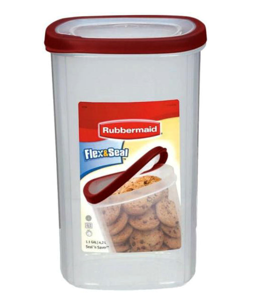 Rubbermaid 1777194 Flex & Seal Food Canister 1.1Gallon, Red