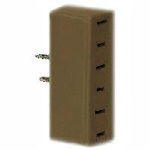 Cooper Wiring BP1747B "2-Wire" 3Outlet Tap/Adapter Brown