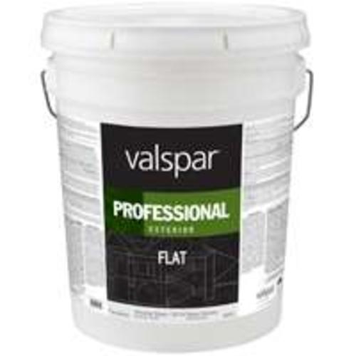 Valspar 045.0012614.008 Professional Exterior Latex Flat Paint, Natural Base, 5 Gallon