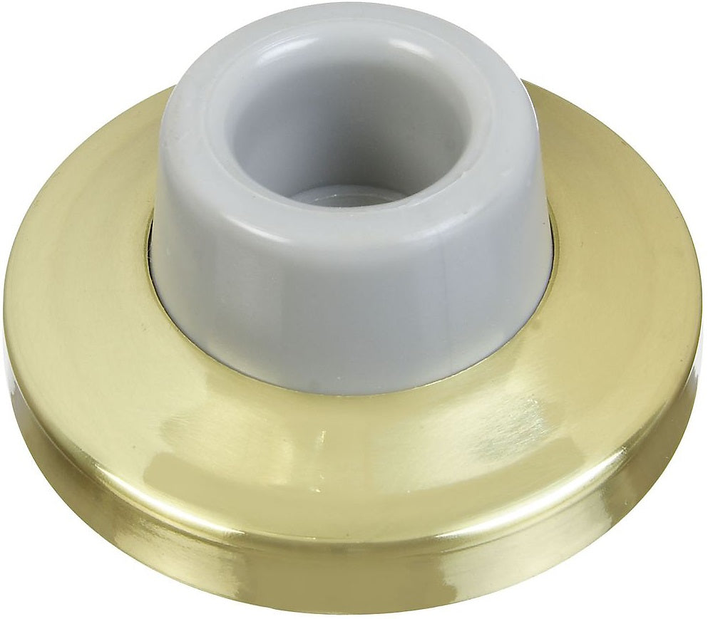 National Hardware N243-873 Wall Door Stop, 2.34" Diameter, Solid Brass