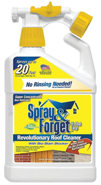 Spray & Forget SFRCHEQ06 Concentrated Roof & Exterior Surface Cleaner, 32 Oz