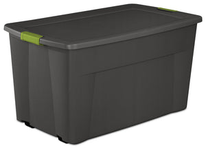 Sterilite 19483V04 Wheeled Latch Tote Box, 45 Gallon