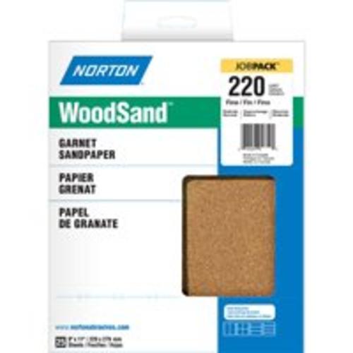 Norton 01579 Garbet Sandpaper, 9"x11", Pkg/25