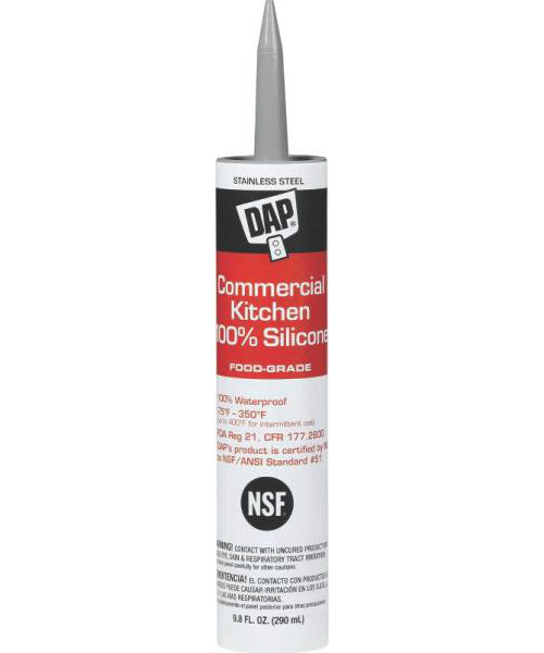 Dap 08660 Commercial Kitchen 100% Silicone Sealant, Stainless Steel