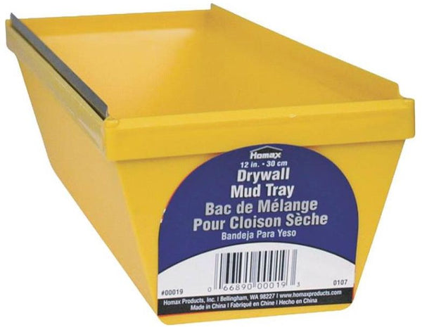 Homax 19 Drywall Mud Pan, 12", Plastic
