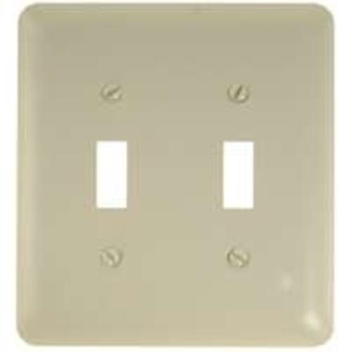 Amertac 935TTAL 2 Toggle wallplate, Almond