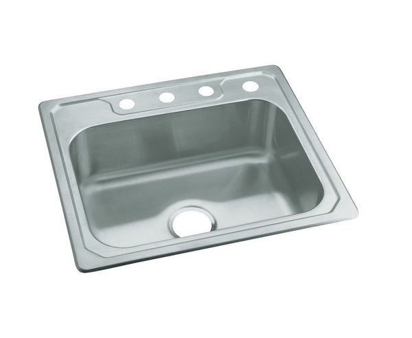 Sterling 14631-4-NA Stainless Steel Single Bowl Sink, 6"
