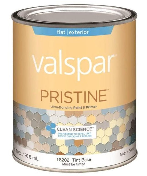Valspar 18202 Pristine Ultra Bonding Paint + Primer, 1 Quart, Flat