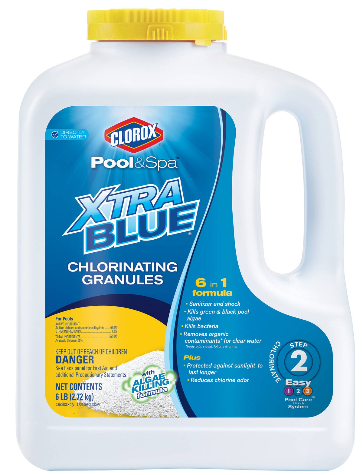Clorox Pool&Spa 23006CLX XtraBlue Chlorinating Granules, 6 Lbs
