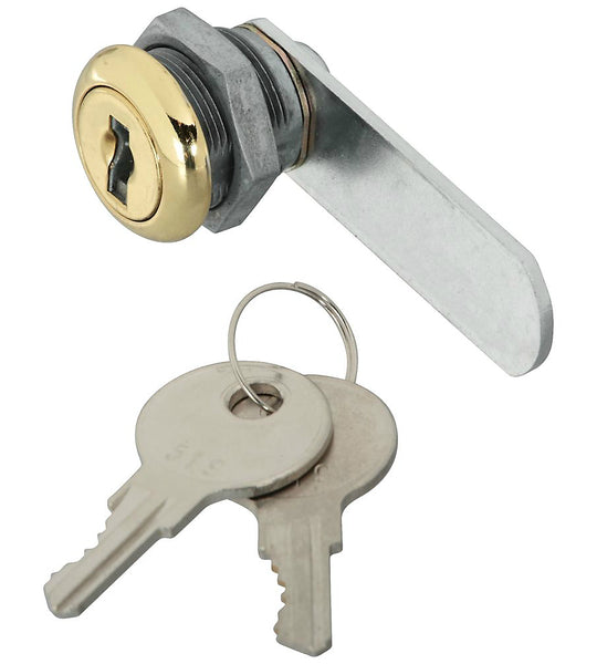 National Hardware N239-145 Door & Drawer Keyed Different Utility Lock, Brass
