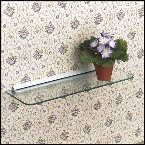 Knape & Vogt 89WH-10618 Glass Shelf Kit, White, 6" x 18"