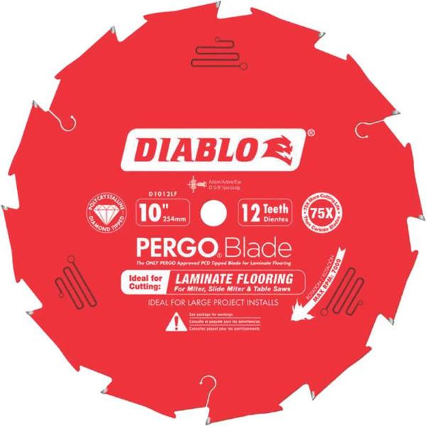 Diablo D1012LF 12 Teeth Pergo Saw Blades, 10"