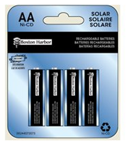 Bostan Harbor BT-NC-AA-400-D4 Solar Battery, 400 mAh