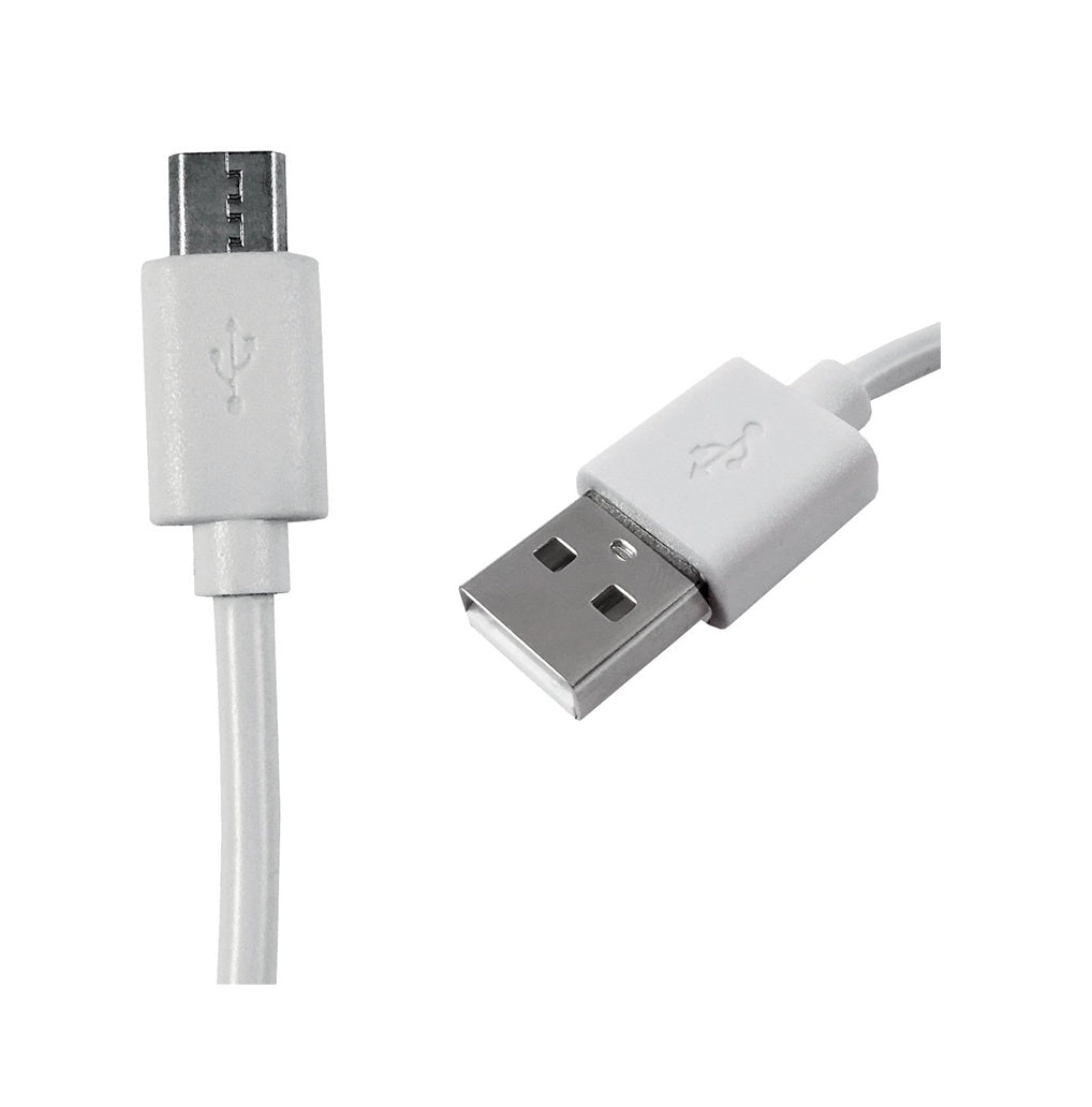 AmerTac PM1003MCW Zenith Micro-B To USB A Cable, White, 3' L