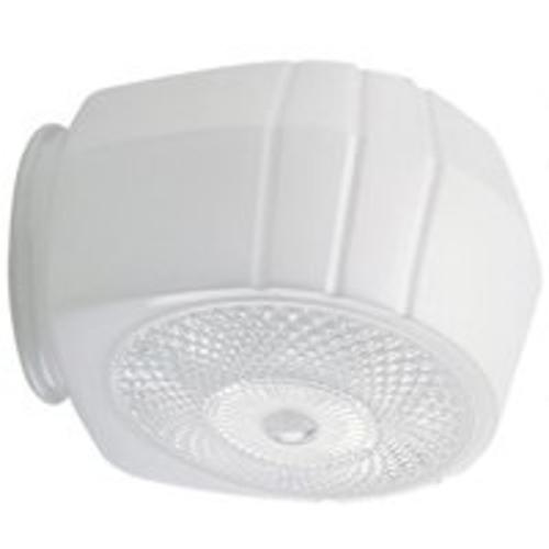 Westinghouse 8560400 White Groove with Clear Bottom Glass Shade, 3-1/4"