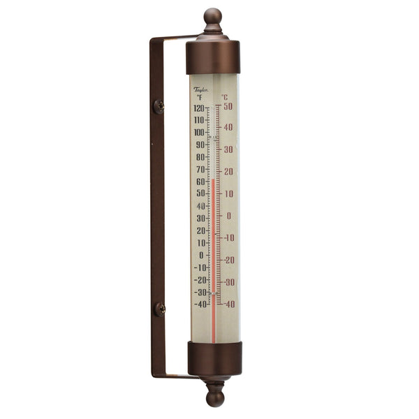 Taylor 483BZ Spirit-Filled Metal Thermometer, 7.53", Bronze
