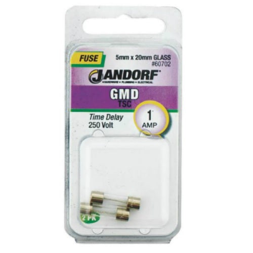 Jandorf 60702 GMD Glass Tube Fuse, 1 Amp, 250 Volts