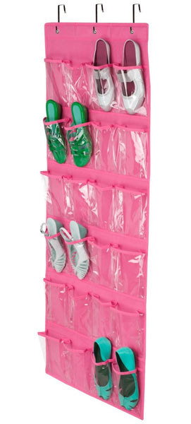 Honey-Can-Don SFT-01642 24-Pocket Over-The-Door Closet Organizer, Pink