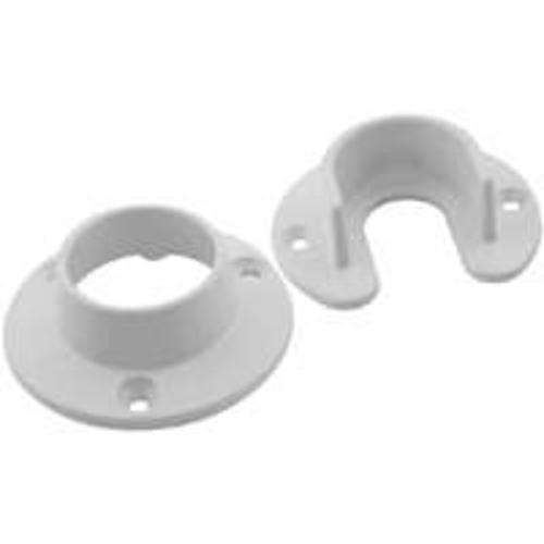 Stanley Hardware 820183 Closet Pole Sockets Flange, White