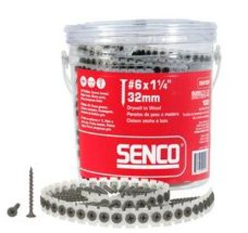Senco 06A125PB Collated Drywall Screws, #6 x 1-1/4"