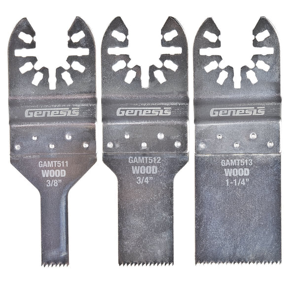 Genesis GAMT501 Flush Cut Blade Assortment Pack, 3 Blades
