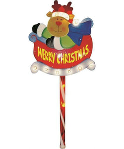 Holiday Basix 60121 Pre Lit Merry Christmas Yard Stake, 35" H