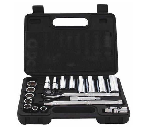 Vulcan TS1020-M Drive Socket Set, Chrome Vanadium Steel