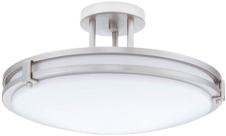 Lithonia Lighting 185CMM Fluorescent Ceiling Fixtures, Brushed Nickel