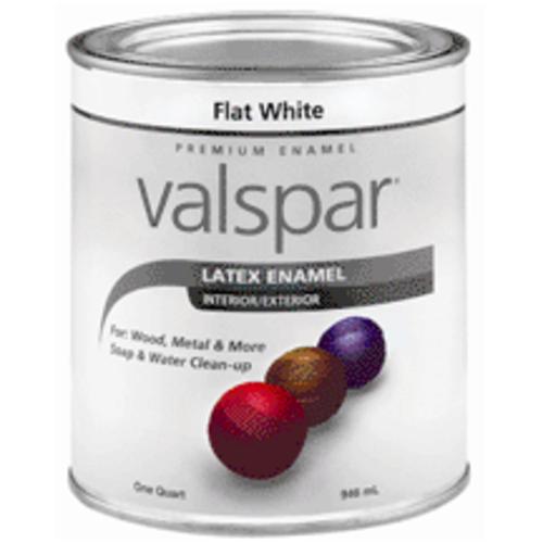 Valspar 410-0065001-003 Acrylic Latex Enamel, Satin White, 1/2 Pint