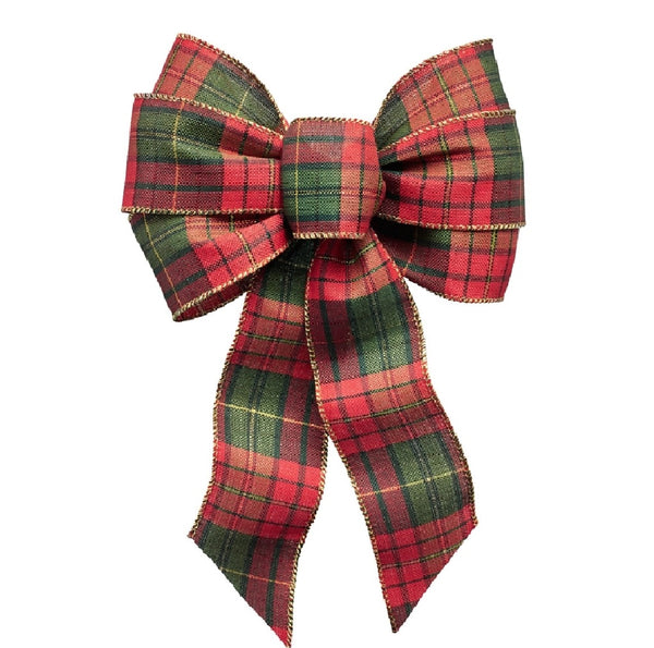 Holidaytrims 6123 Gift Bow, Black/Green/Gold/Red