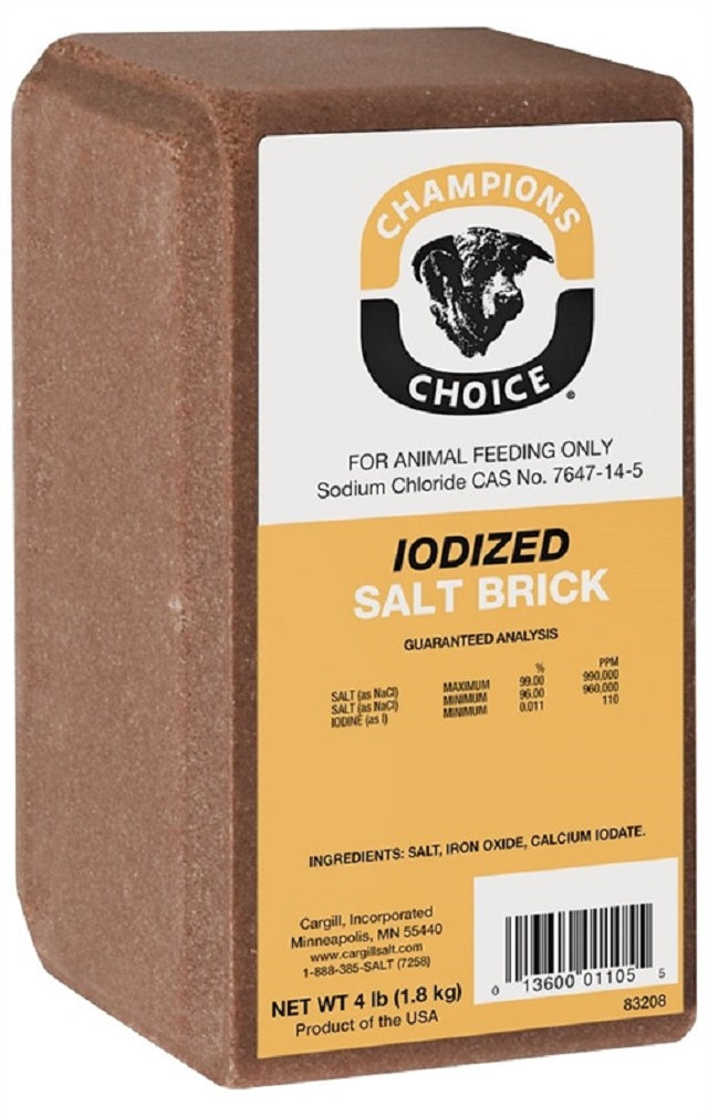 Champions 110005052 Iodized Salt Brick, 4 Lbs