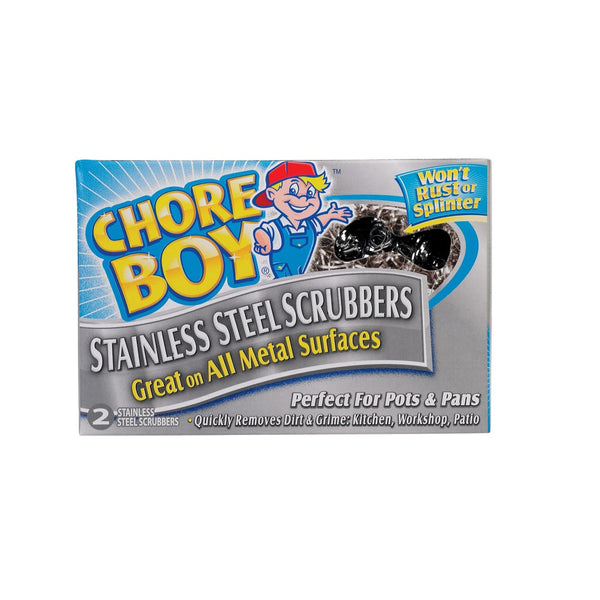 Chore Boy 10811435002180 Heavy Duty Scouring Pads, Stainless-Steel