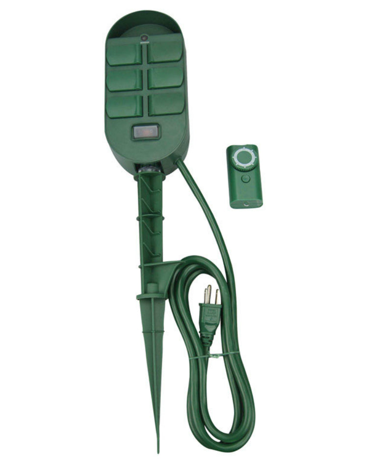 Woods 59785WD 6-Outlet Outdoor Yard Stake With Photocell & Remote Cont –  Toolbox Supply