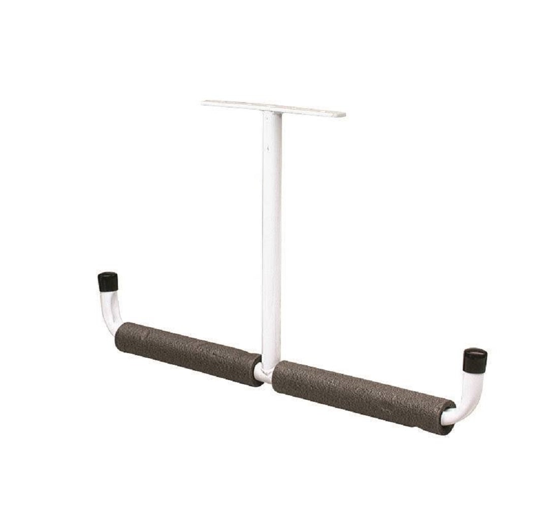 Crawford 13010 Deluxe Overhead Storage Hook, White Enamel Finish