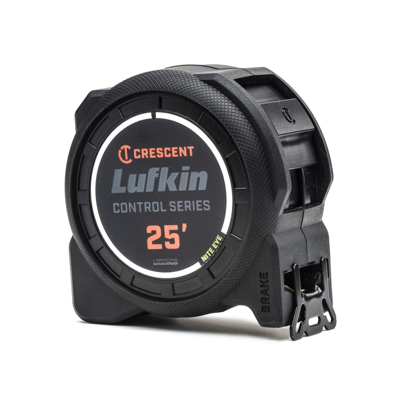Crescent L1025CB Lufkin Control Series Black Blade Tape Measure, 25 ft.