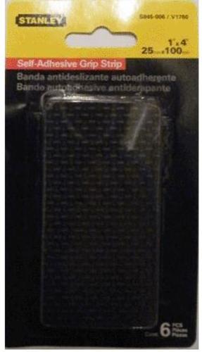 Stanley 845006 Self-Adhesive Grip Strips, Black, 1" X 4"
