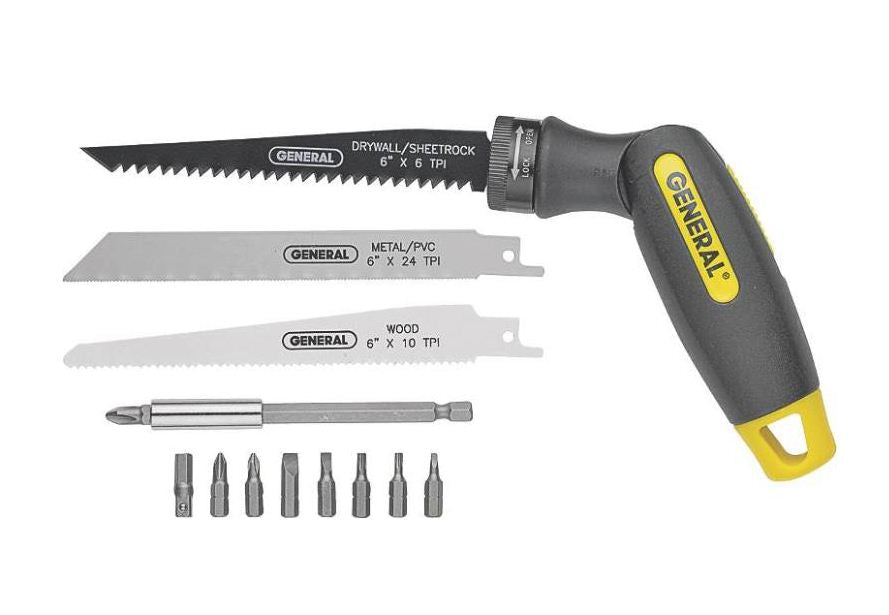 General Tools 86014 Quad Saw/Driver, 14 Pieces