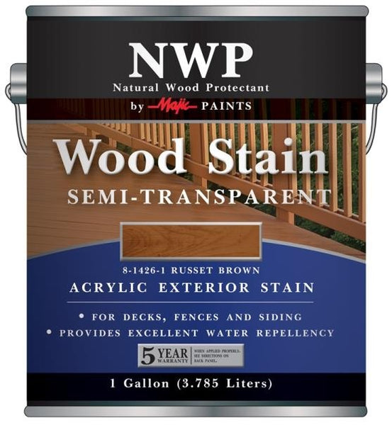 Majic 8-1426-1 NWP Semi-Transparent Exterior Wood Stain, 1 Gallon