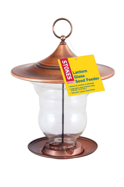 Stokes Select 38276 Lantern Glass Seed Bird Feeder