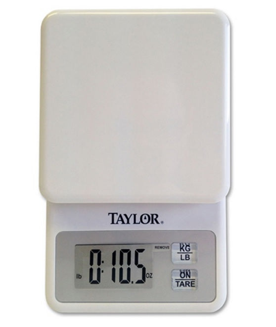 Taylor 3817W Classic Compact Digital Kitchen Scale, White