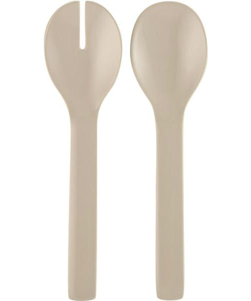 Knack3 253906I Melamine Salad Server Set, Light Gray, 6.75"