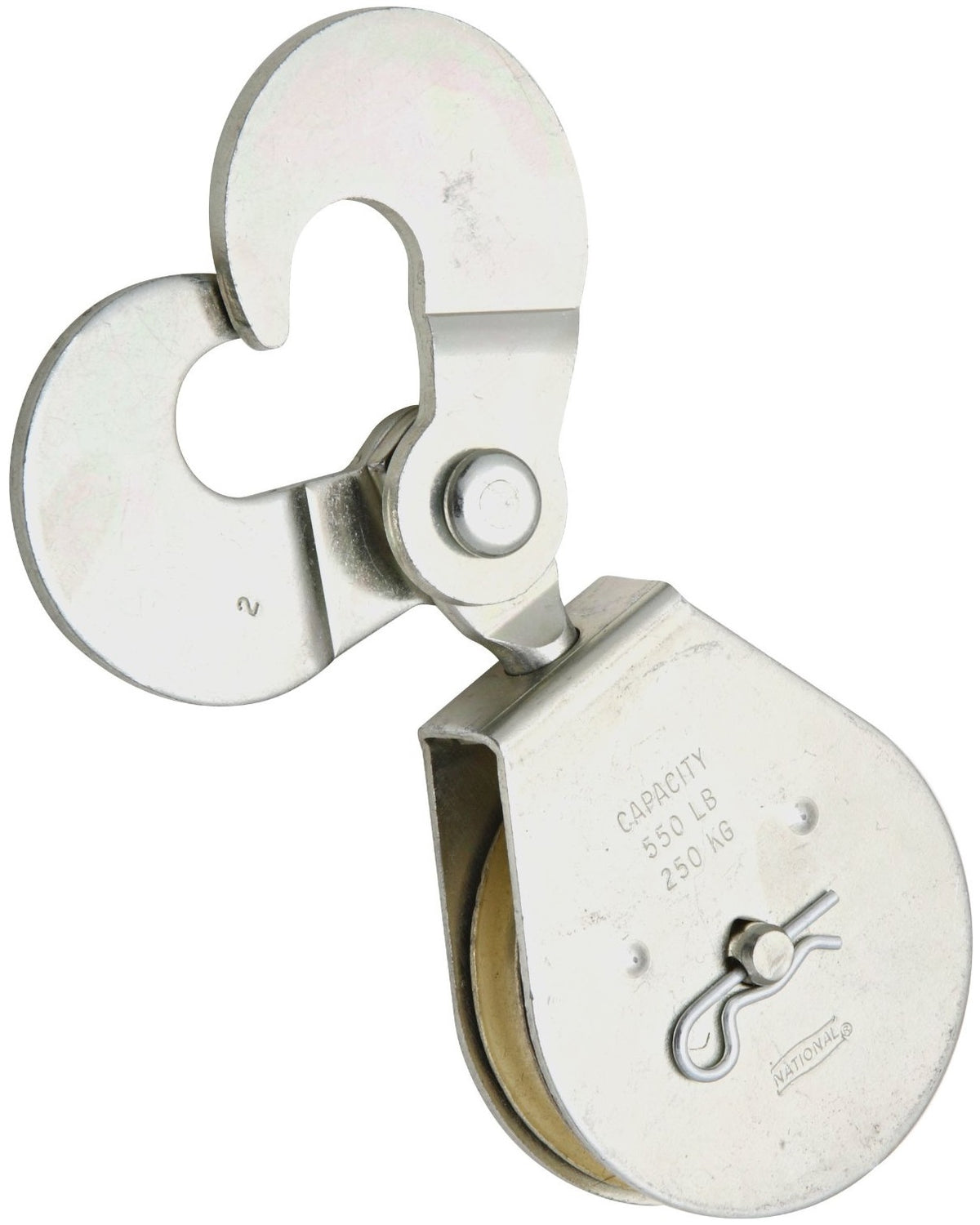 National Hardware N225-623 3217BC Scissor Hook Single Pulley, Zinc Plated